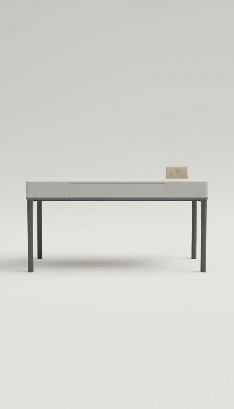 Oak Desk With Concealed Drawer