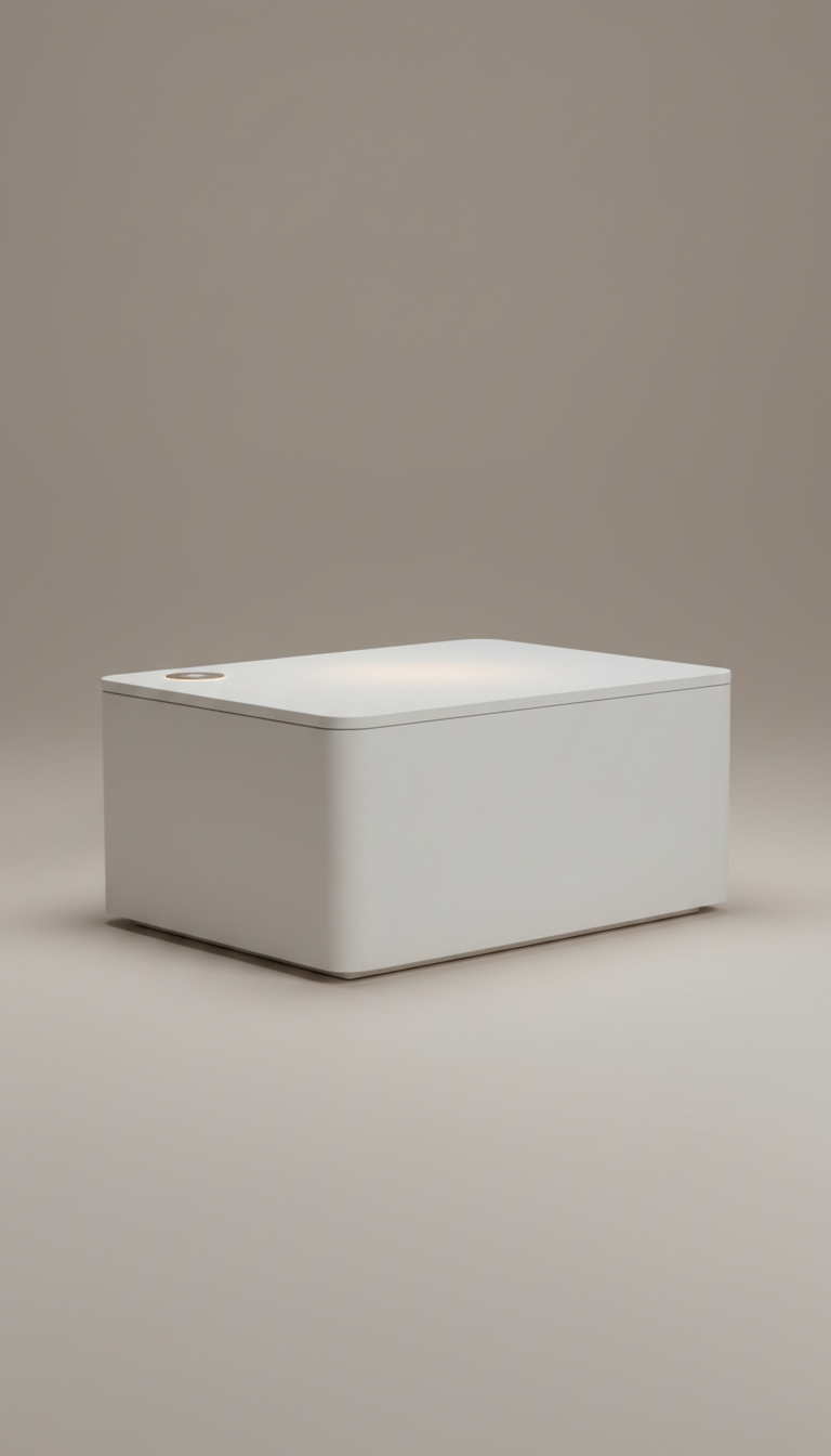 Steel Side Table With Hidden Safe