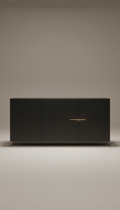 Walnut Console With Concealed Drawer