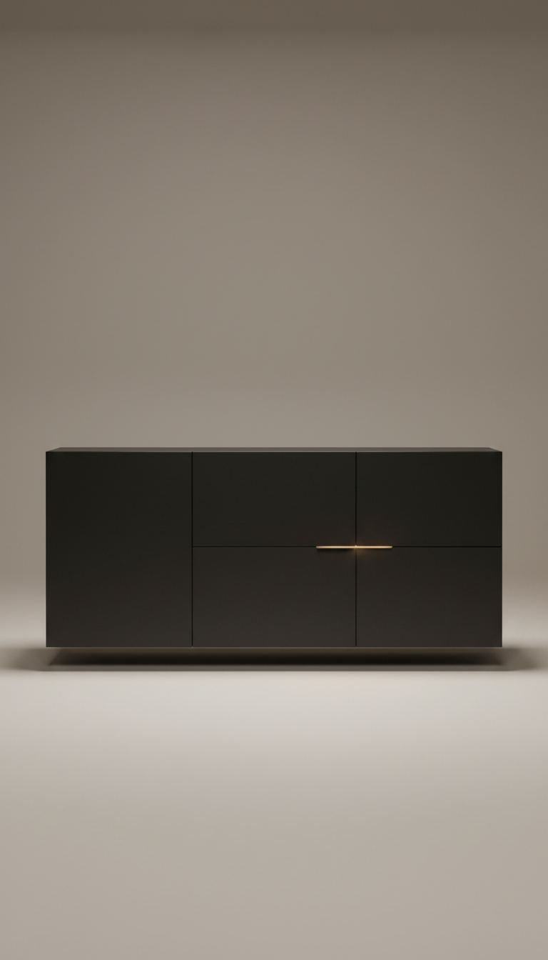 Walnut Console With Concealed Drawer